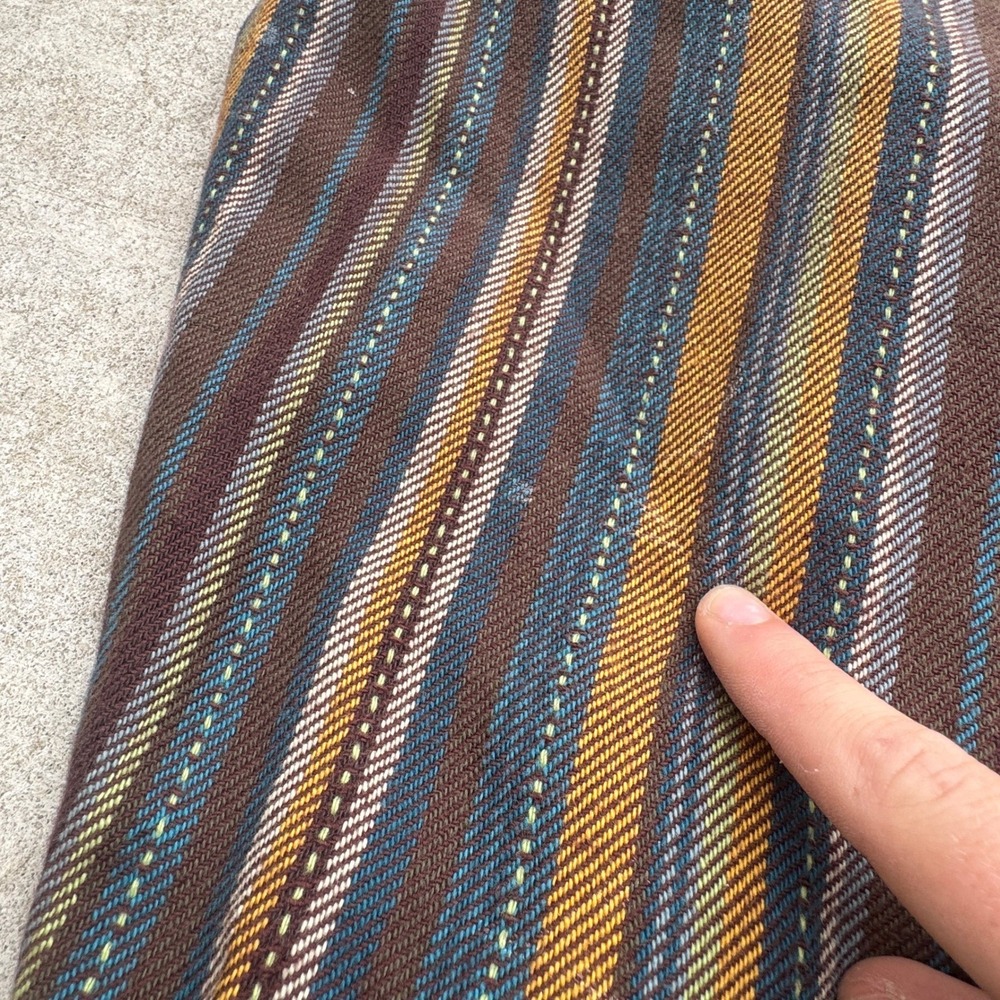 Patagonia Rythm Splitter Full Zip Stripe Shirt Jacket Mens XL Brown Blue Ochre - Picture 3 of 8